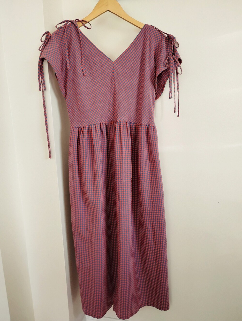 Proche Red And Blue Gingham Dress
